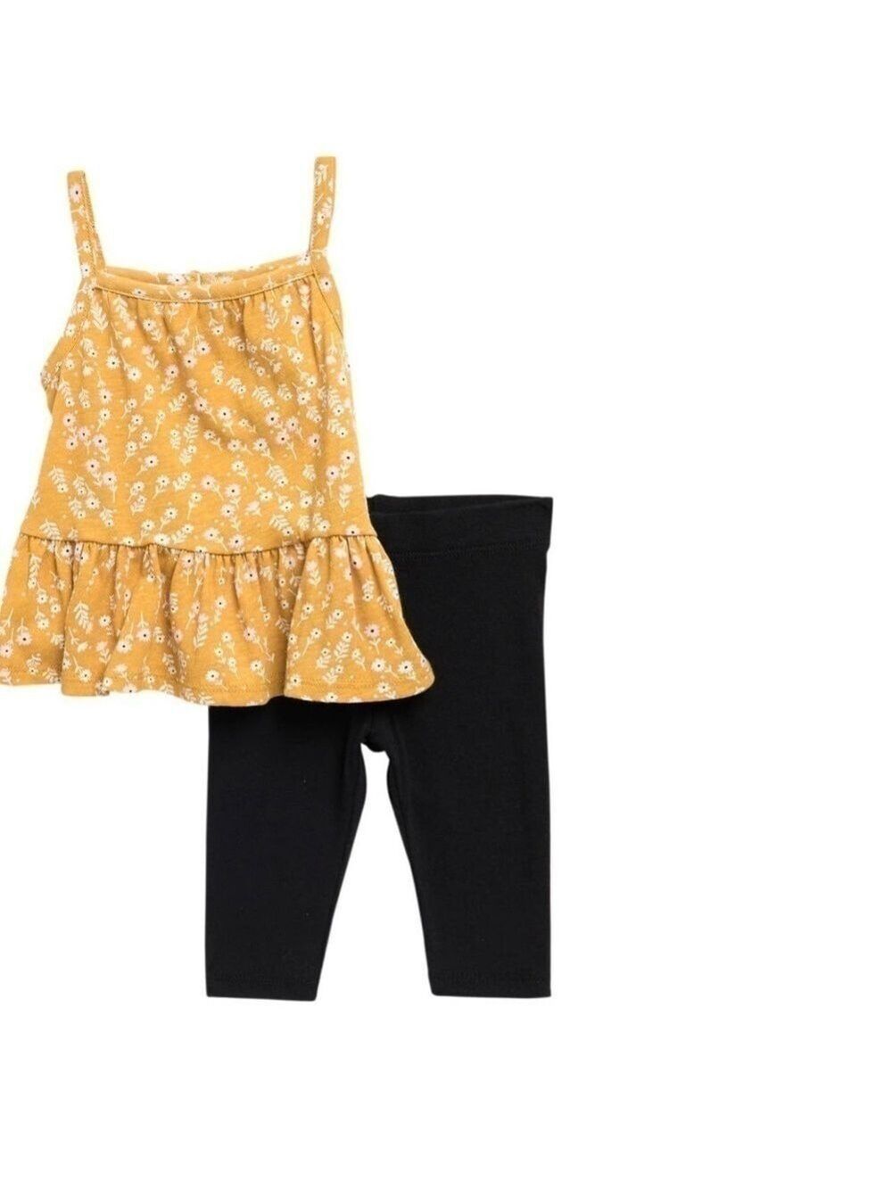 Floral Ruffled Tank Top &
Leggings Set